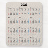 Kalender Strandzand 2025 Muismat (Voorkant)