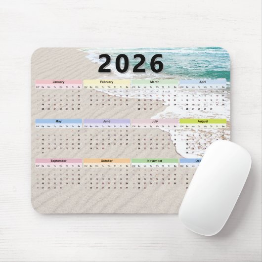 Kalender Strandzand 2025 Muismat (Met muis)