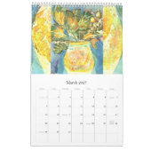 Kalender thema op bloemen, bladeren en fruit (Mar 2027)