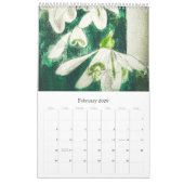 Kalender thema op bloemen, bladeren en fruit (Feb 2026)