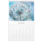 Kalender thema op bloemen, bladeren en fruit (Jan 2026)