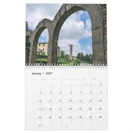 Kalender Toscane 2026 (Jan 2027)