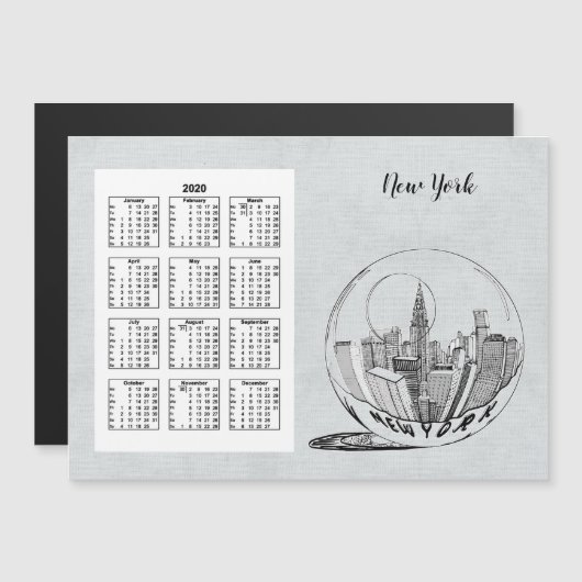 Kalender Travel City Volle jaar 2020 (Voorkant / Achterkant)