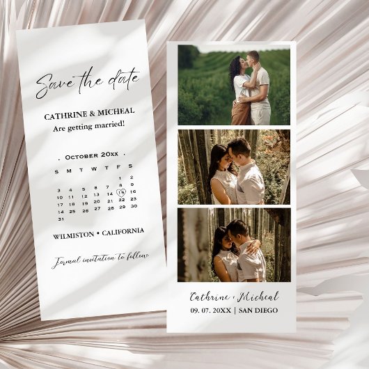Kalender Trouw Foto booth strip frame  Opslaan T Save The Date