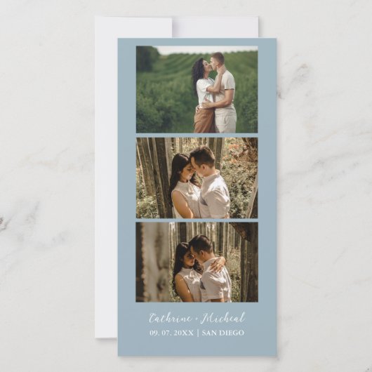 Kalender Trouwen Foto booth strip lijst Opslaan Save The Date (Voorkant)