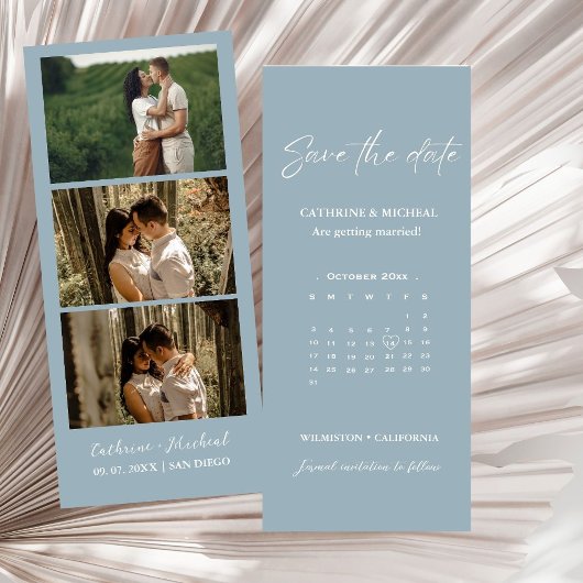 Kalender Trouwen Foto booth strip lijst Opslaan Save The Date