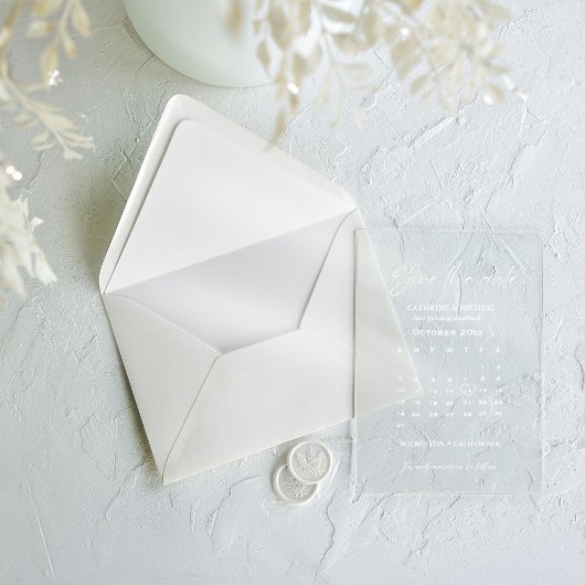 Kalender Trouwstrip lijst Save the Date Acryl Uitnodigingen