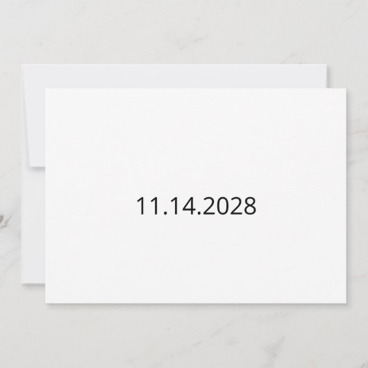 Kalender van 31 dagen Bewaar de datum Zwart en Wit Save The Date (Achterkant)
