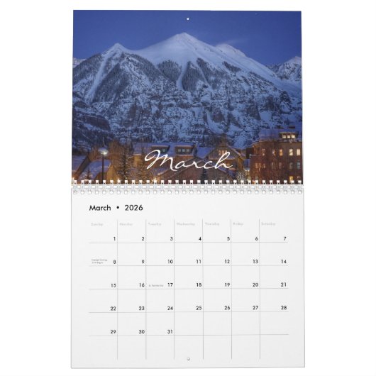 Kalender van afbeeldingen in en rond Telluride (Mar 2026)