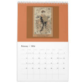 Kalender van Antiek Japanse Woodblock (Feb 2026)