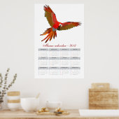 Kalender van Ara macao parrot 2015 Poster (Keuken)