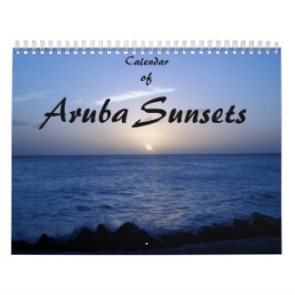 Kalender van Aruba-Zonsondergangen