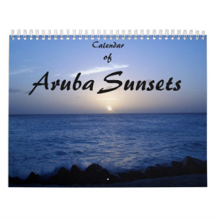 Kalender van Aruba-Zonsondergangen