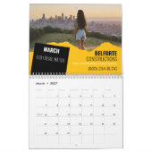 kalender van de bouwmuur | Gele & zwarte kraan (Mar 2027)