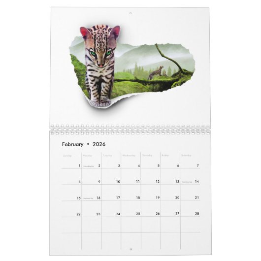 Kalender van dieren (Feb 2026)