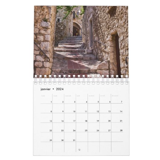 Kalender van Eze, aan de Franse Rivièra (Jan 2024)
