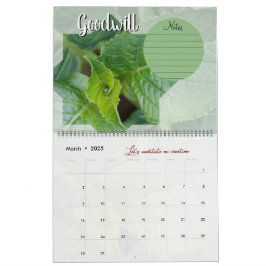 Kalender van God-meditatie: ster, woorden en notit