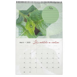 Kalender van God's Meditatie Tuin: ster & Notes