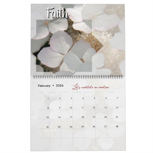 Kalender van God's Meditatie Tuin: ster & woord (Feb 2026)