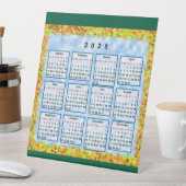 Kalender van het jaar 2025 reclamebord met voetstuk (Insitu)