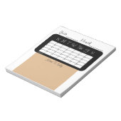 Kalender van het Notitieblok van Month Tan (Linkerzijde)