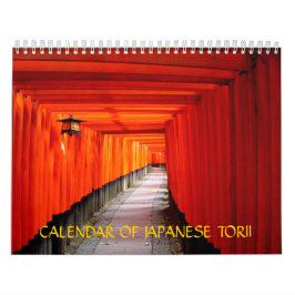 Kalender van Japanse Torii