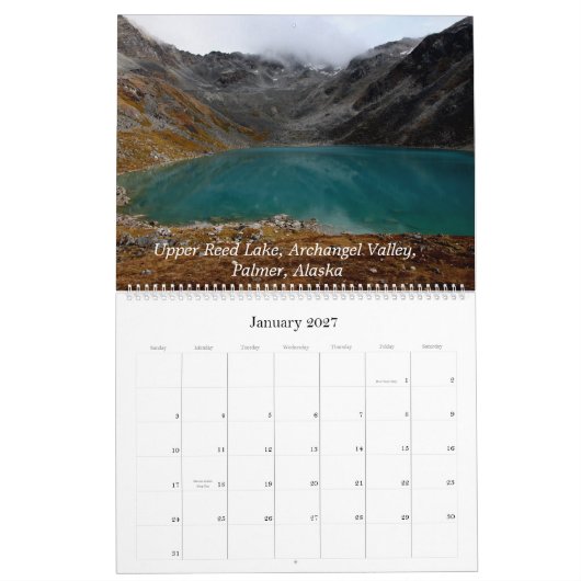 Kalender van maart 2012 tot 2013 Alaska (Jan 2027)