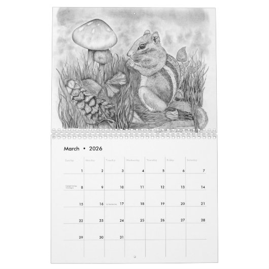 Kalender van Northwoods 2026 (Mar 2026)