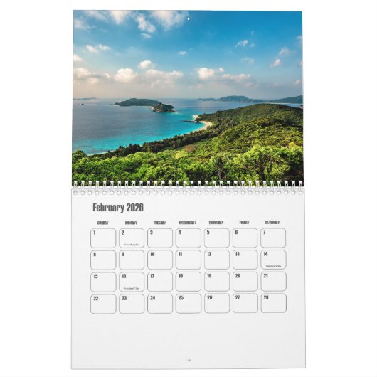 Kalender van Okinawa-Japan (Feb 2026)