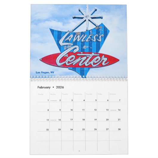 Kalender van  tekens uit heel Amerika (Feb 2026)