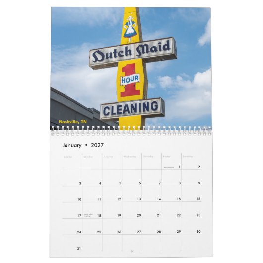 Kalender van  tekens uit heel Amerika (Jan 2027)