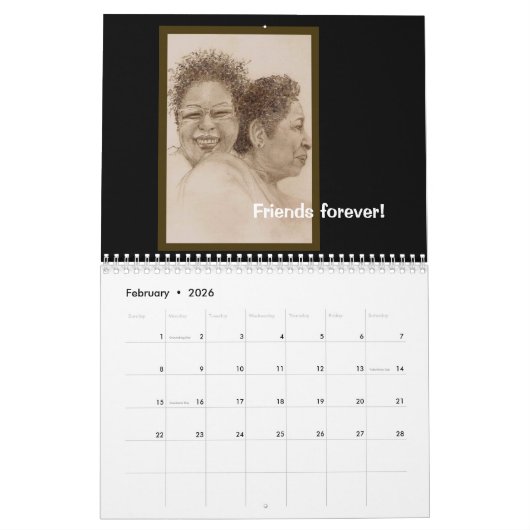 Kalender van vrouwen en meisjes (Feb 2026)
