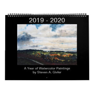 Kalender van waterverf schilderijen van Steven Giv