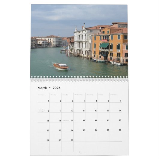 Kalender Venetië 2026 Italië (Mar 2026)