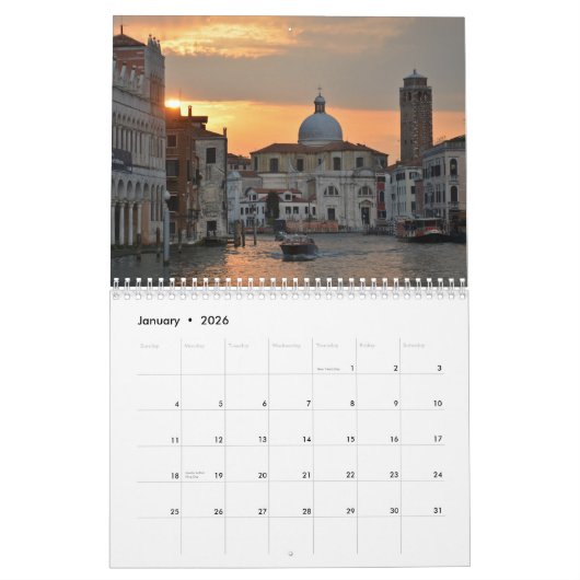 Kalender Venetië 2026 Italië (Jan 2026)