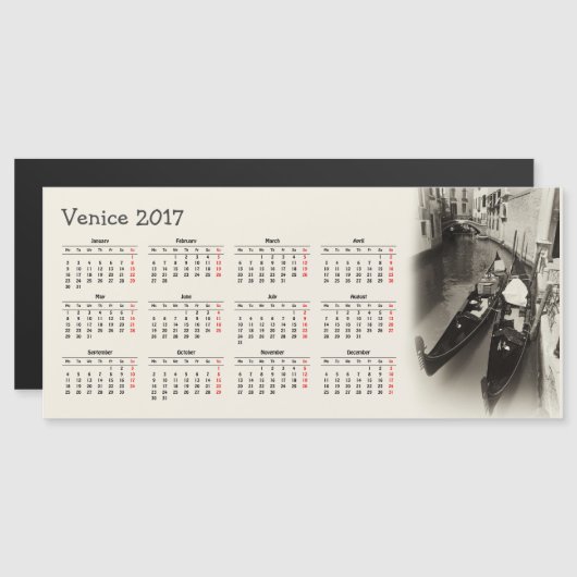 Kalender Venetië, Italië 2017 (Voorkant / Achterkant)