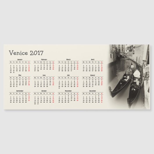 Kalender Venetië, Italië 2017 (Voorkant)