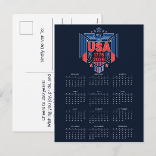 Kalender Verenigde Staten 1776-2026 Feestdagenkaart