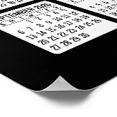 Kalender - Verticale foto in het midden zwart Poster (Hoek)