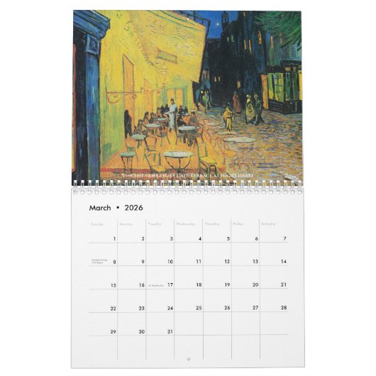 Kalender Vincent van Gogh 2024 (Mar 2026)