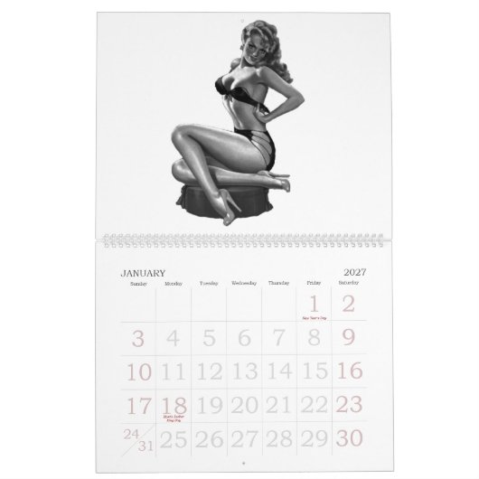 Kalender Vintage Pin-up Meisjes 13 Afbeeldingen (Jan 2027)