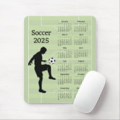 Kalender voetbal 2025 muismat (Met muis)