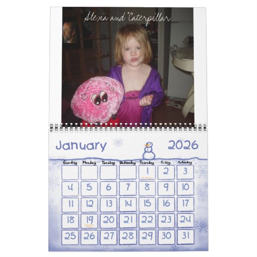 Kalender vol met familiefoto's (Jan 2026)