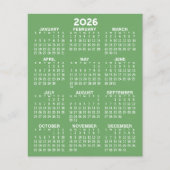 Kalender - Volledig jaar Basic - Flat Sheet Paper (Voorkant)