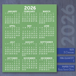 Kalender - Volledig jaar Basic - Flat Sheet Paper