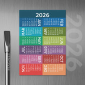 Kalender - Volledig jaar met funky kleurrijke maan