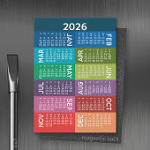 Kalender - Volledig jaar met funky kleurrijke maan