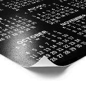 Kalender - volledig jaar uitzicht verticaal - Zwar Foto Afdruk (Hoek)