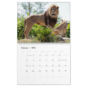 Kalender voor 12 maanden Leeuwenfamilie (Feb 2026)