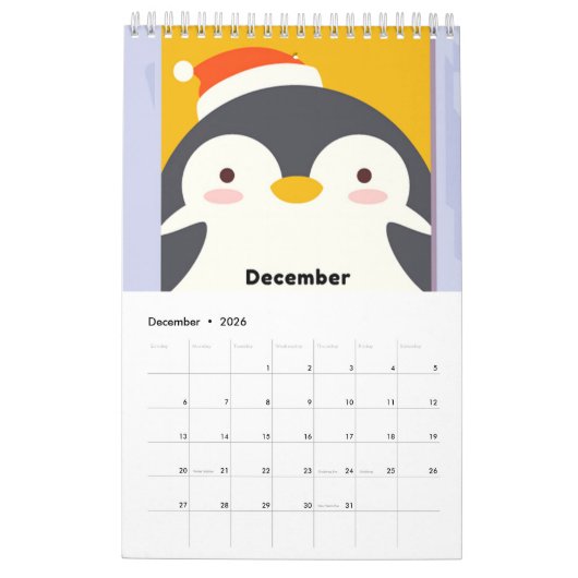 Kalender voor 2021 Cute Kawaii Animals (Dec 2026)